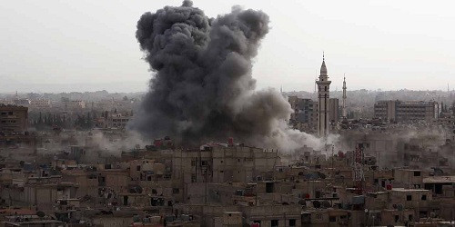 Khung cảnh Syria sau một đợt không kích của Nga. Ảnh: La Croix.