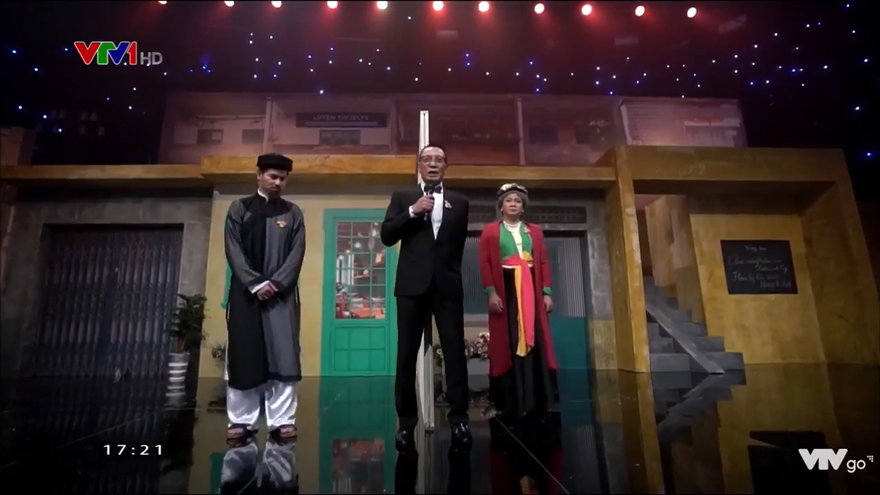 MC Lại Văn Sâm và hai nghệ sĩ Xuân Bắc-Tự Long trong chương trình "12 con giáp"