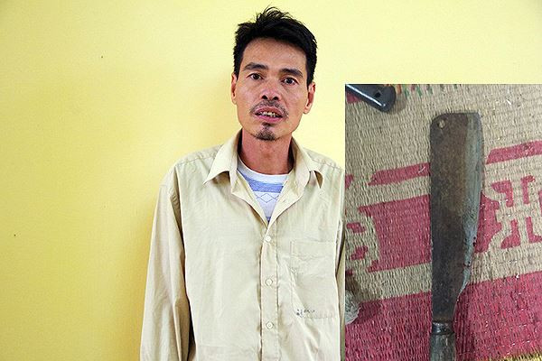 Đối tượng Tiến cùng tang vật. Ảnh: Công an Hưng Yên. 