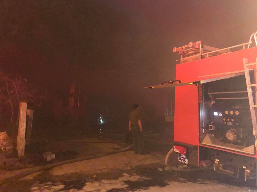 Hiện trường vụ cháy. Ảnh: CTV