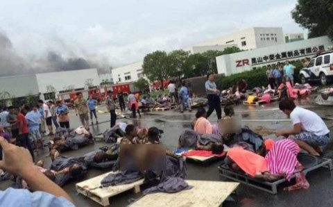 hiện trường vụ nổ