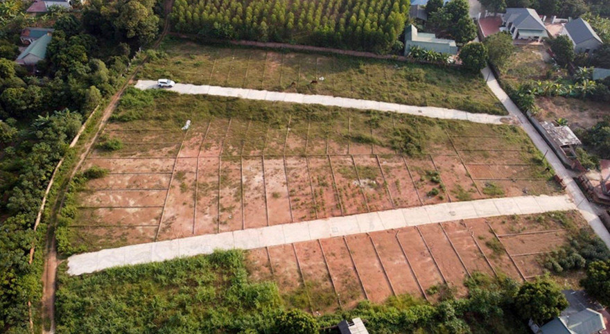 Ô đất được phân lô tại thôn Dộc Lịch, xã Hướng Đạo