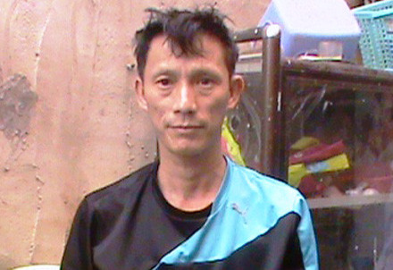 Nghi can Thành tại cơ quan công an. Ảnh CA cung cấp. 