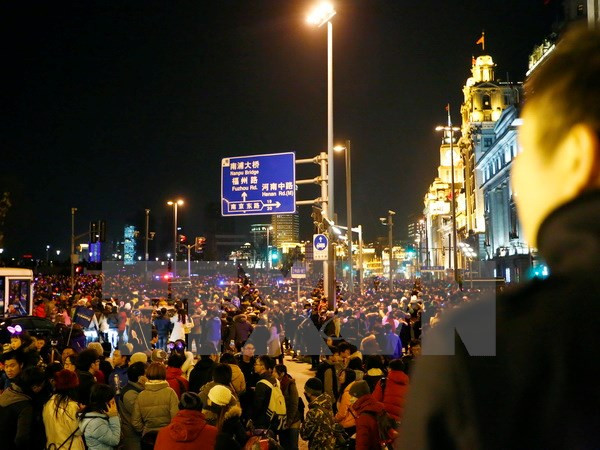 Quang cảnh Bến Thượng Hải ngày 31/12/2014. (Ảnh: THX/TTXVN) 