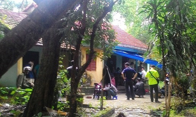 Ngôi nhà bỏ hoang nơi các đối tượng tổ chức đánh bạc trái phép.