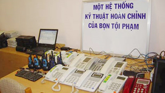 Phương tiện lừa đảo của các đối tượng.