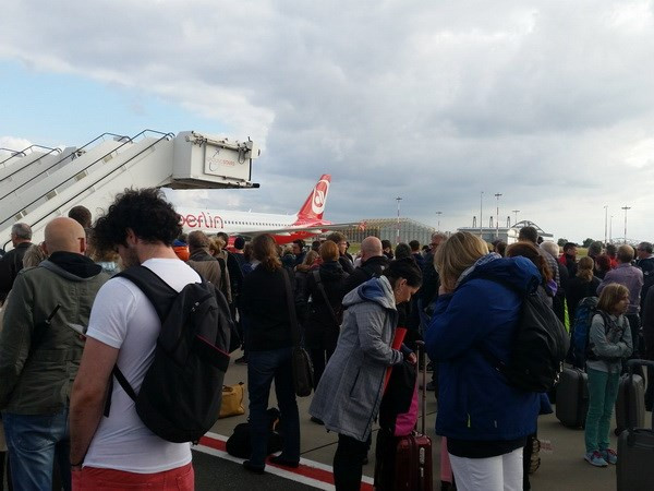 Máy bay của hãng Air Berlin bị đe dọa đánh bom. (Nguồn: twitter.com)