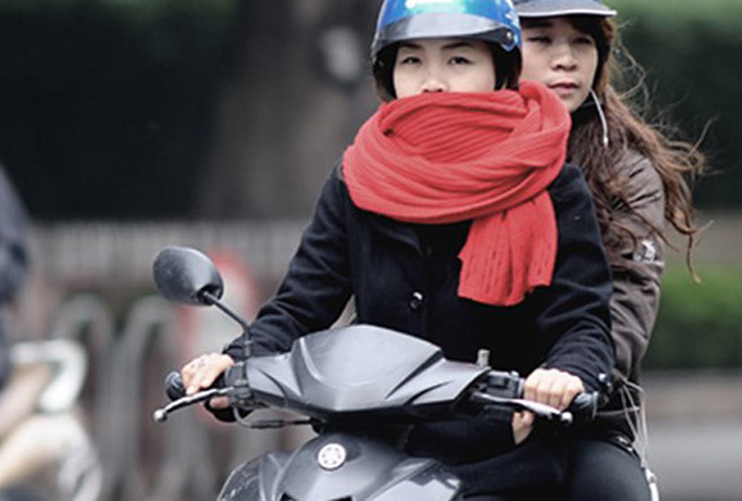 Không khí lạnh tăng cường khiến nhiệt độ Hà Nội xuống thấp nhất 14 độ C. Ảnh minh họa: Internet.