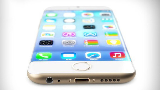 Mẫu thiết kế iPhone có mặt kính cong hai cạnh. Ảnh: Redmondpie.