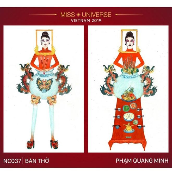Thiết kế trang phục bàn thờ gây tranh cãi những ngày qua