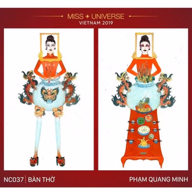 Thiết kế trang phục bàn thờ gây tranh cãi những ngày qua