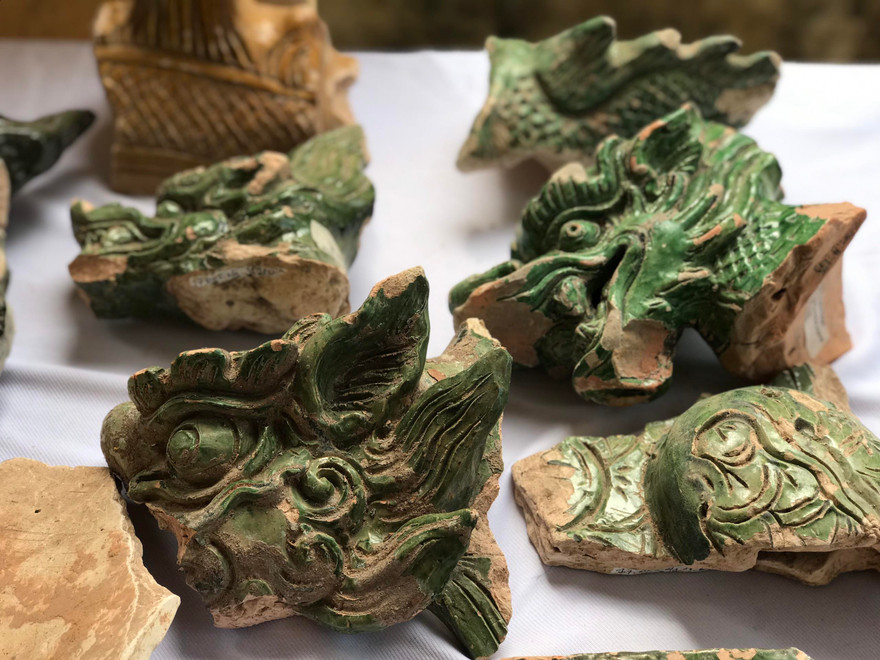 Nhiều di vật gốm tráng men xanh thời Lê Sơ xuất hiện