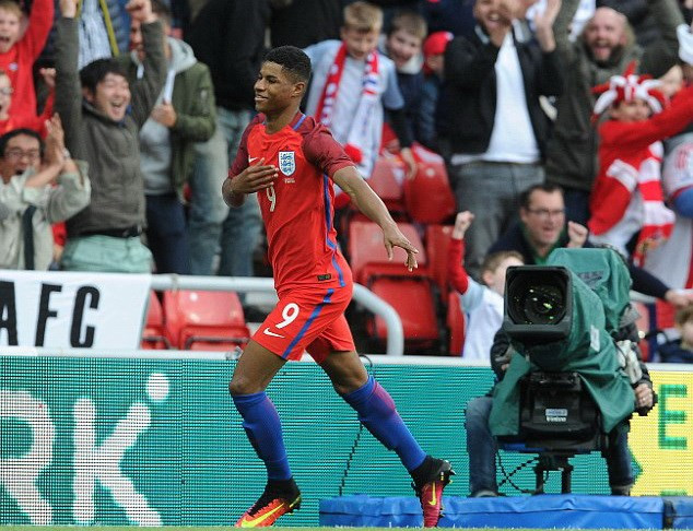 Rashford gây ấn tượng trong ngày ra mắt tuyển Anh. (Nguồn: DM)