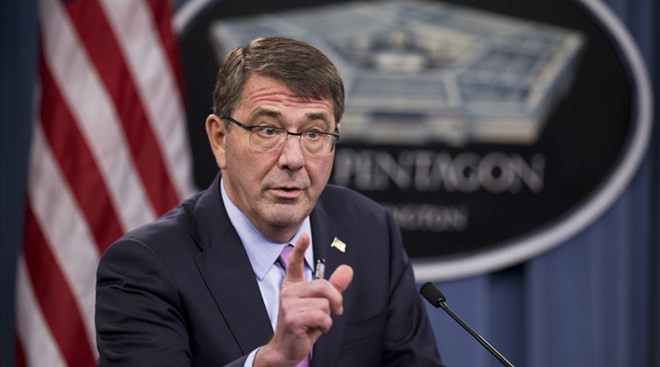 Bộ trưởng Quốc phòng Mỹ Ashton Carter. (Nguồn: indianexpress.com)