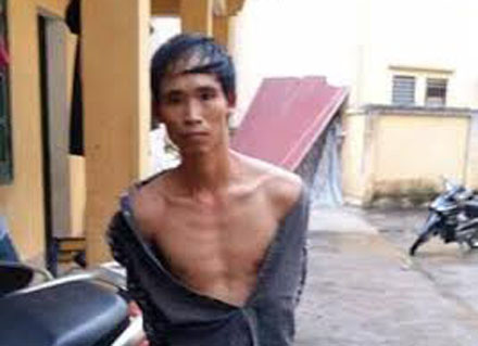 Đối tượng bắt cóc cháu Tùng bị bắt tại trận. Ảnh: Nguyễn Thị Lưu