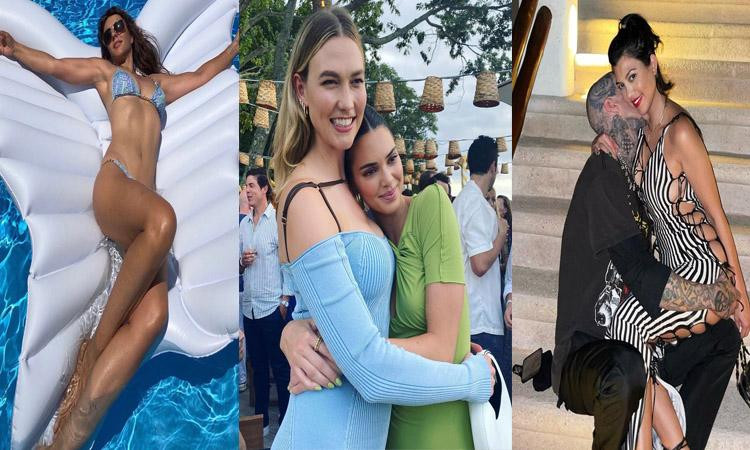 Sao Hollywood: Elizabeth Hurley nuột hơn gái 20, chị cả nhà Kardashian âu yếm tình mới