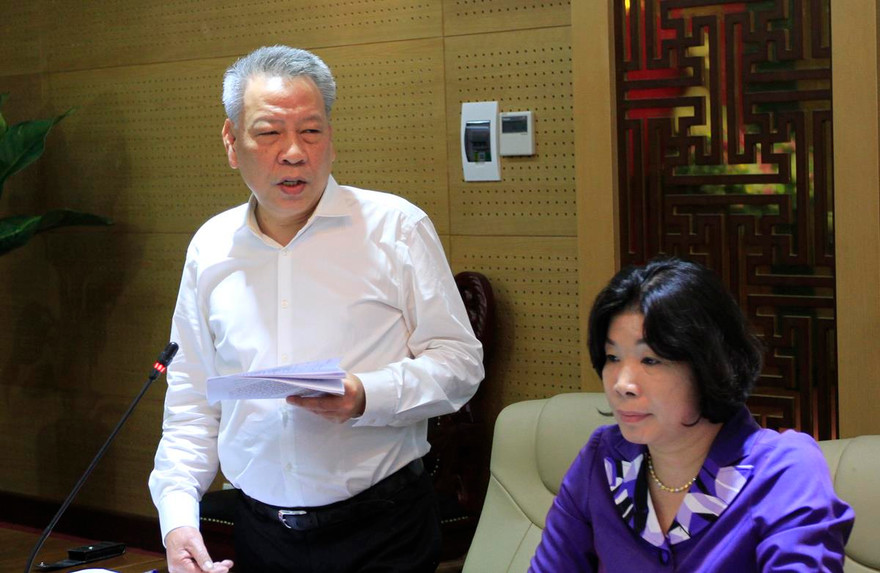 Giám đốc Sở VHTT Hà Nội Tô Văn Động phát biểu tại buổi giám sát. Ảnh: Trường Phong