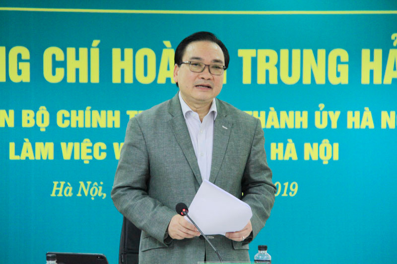 Bí thư Thành ủy Hà Nội Hoàng Trung Hải. Ảnh: Trường Phong
