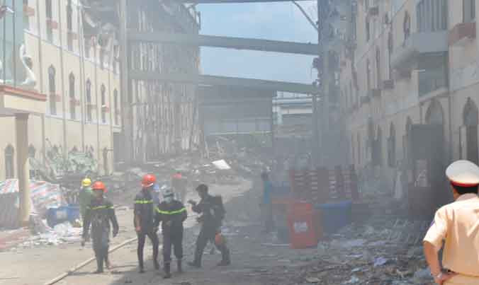 Hiện trường vụ cháy.