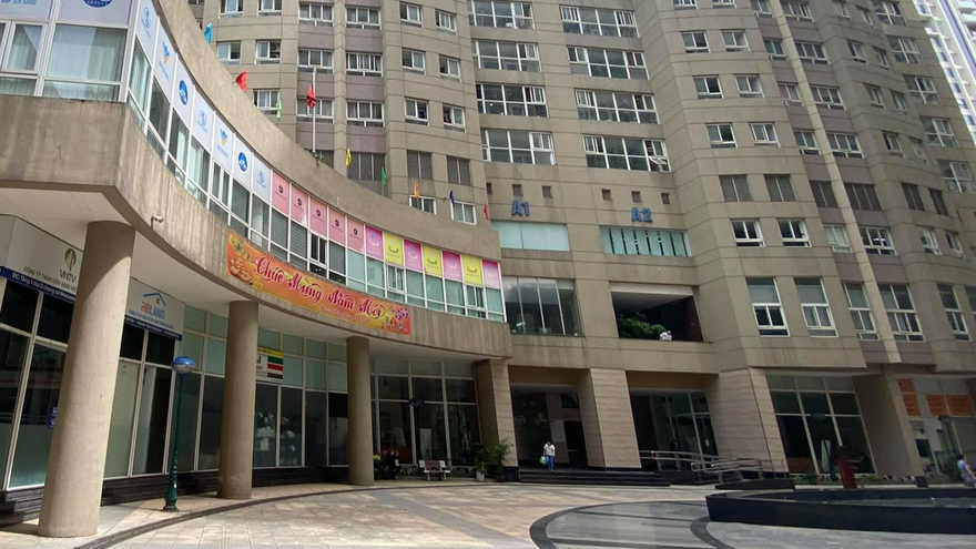 Khu vực tòa chung cư nơi xảy ra sự việc.