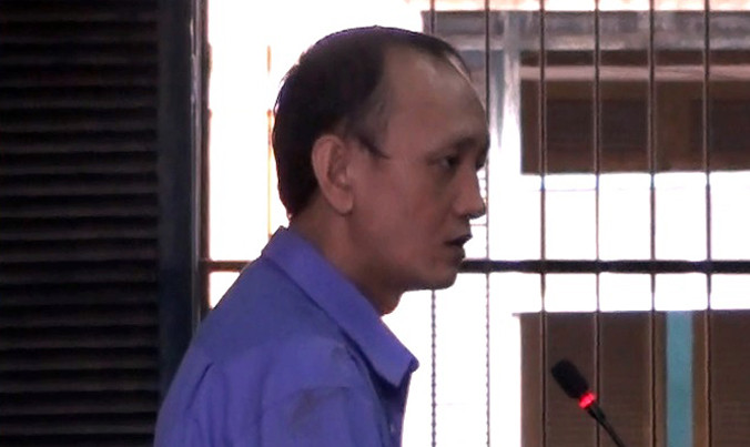 Hoàng Hồng Phước tại phiên toà. Ảnh: Tân Châu