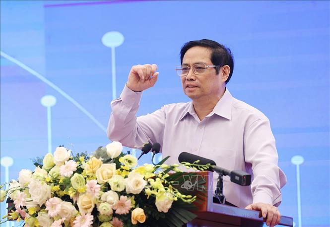 Thủ tướng Phạm Minh Chính phát biểu. Ảnh: Dương Giang/TTXVN.