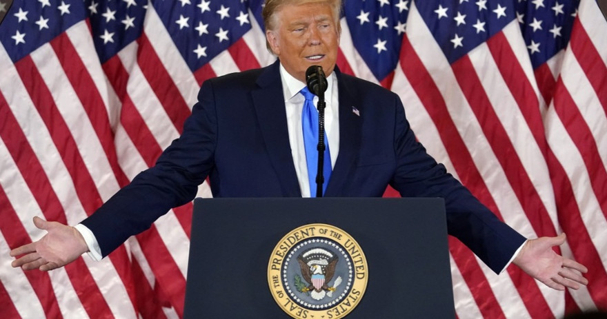 Tổng thống Mỹ Donald Trump phát biểu tại Nhà Trắng