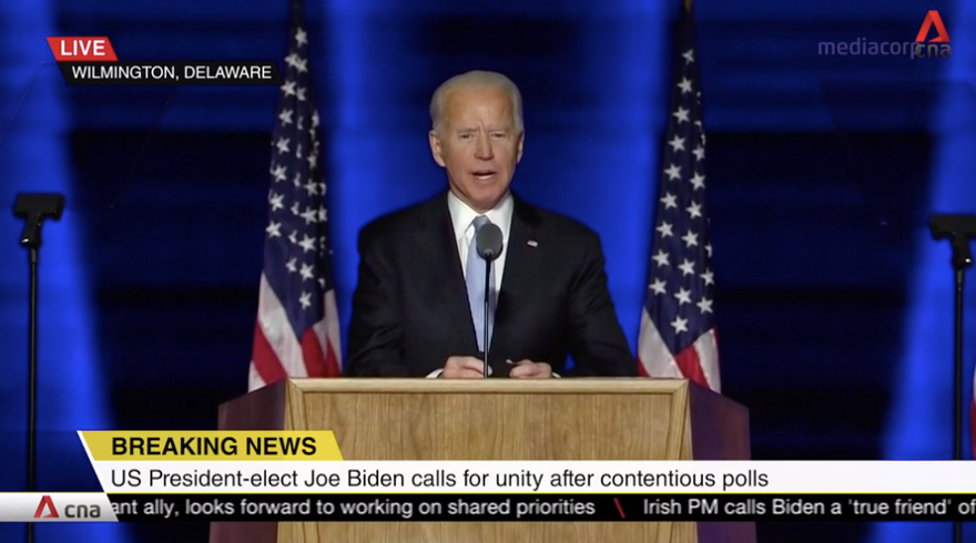 Ông Biden trong bài phát biểu tối 7/11