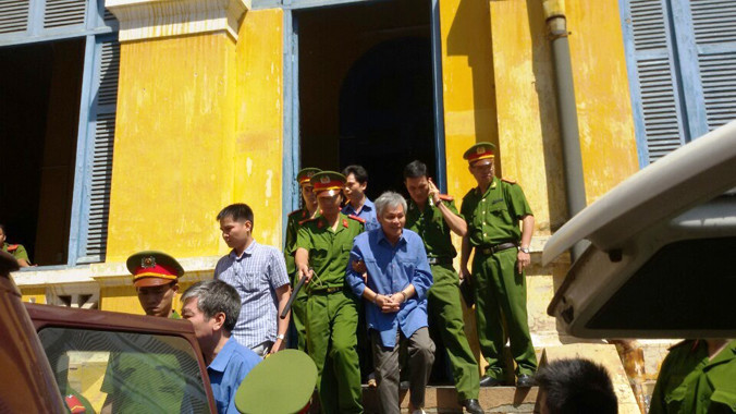 Bị cáo Vũ Quốc Hảo, chủ mưu trong vụ án tham ô tài sản y án tử hình. Ảnh Thanh Hồng.