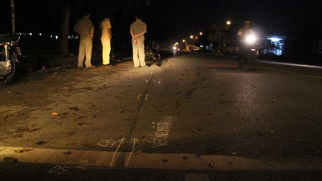 Hiện trường vụ tai nạn.