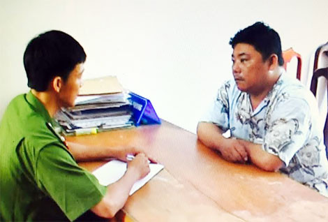 Tài xế Phạm Văn Phương tại cơ quan điều tra