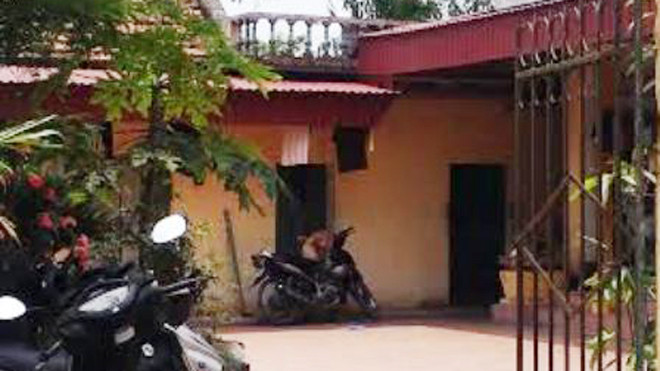 Nhà chị T. nơi xảy ra vụ việc