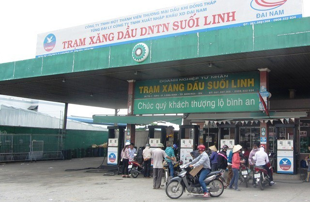 Trạm xăng xảy ra vụ truy sát. Ảnh: Ngọc An