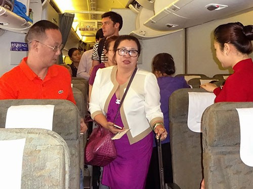 Một chuyến bay của VNA trước giờ cất cánh