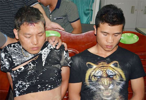 Đối tượng Giàng A Sáu và Sùng A Ký tại Cơ quan Cảnh sát điều tra