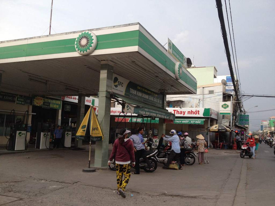 Cây xăng nơi ông T. bị cướp túi xác