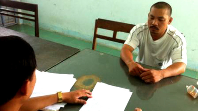 Đối tượng Duyên tại cơ quan công an