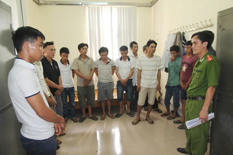 Các đối tượng bị bắt tại Cơ quan điều tra