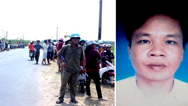 Đối tượng Nguyễn Văn Hiền (ảnh nhỏ) và khu vực phát hiện xác chết của người lái xe ôm