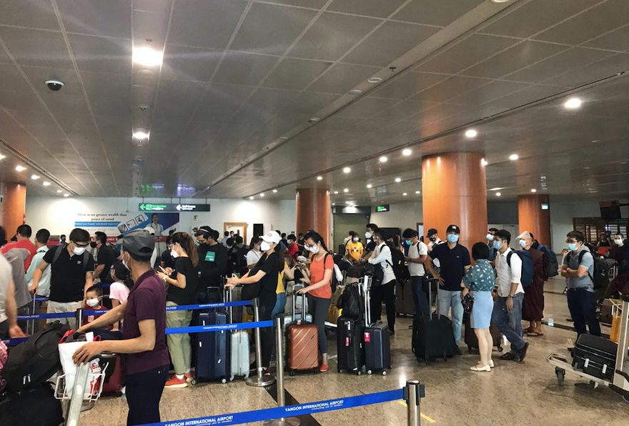 Các công dân Việt Nam tại Myanmar được đưa về nước ngàyamm 4/3. (Ảnh: Mofa)