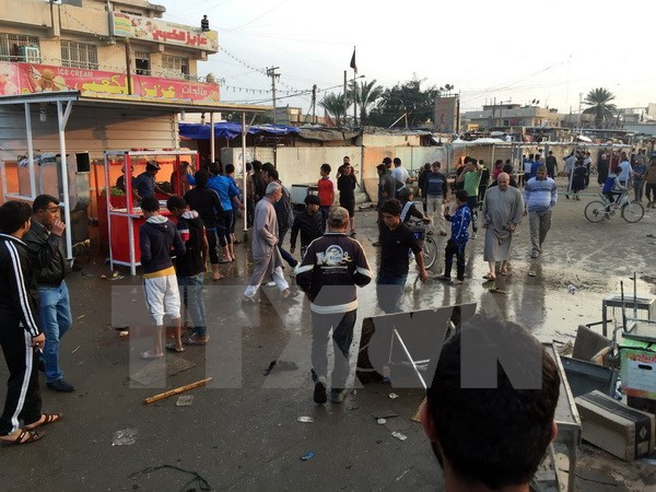 Hiện trường một vụ tấn công ở Iraq. (Nguồn: THX/TTXVN)