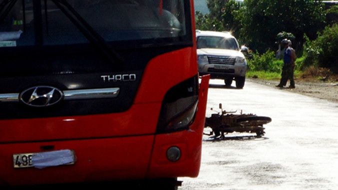 Hiện trường vụ tai nạn. Ảnh: Quốc Dũng