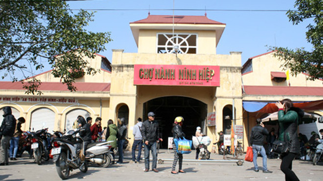 Khu vực chợ Ninh Hiệp. Ảnh: Internet