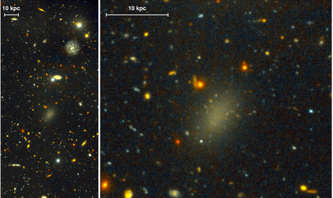 Các nhà thiên văn đã chụp ảnh thiên hà Dragonfly 44 bằng máy quang phổ Gemini Multi – Object Spectrograph (GMOS) của Kính viễn vọng 8m Gemini North ở Mauna Kea, Hawaii. Ảnh: Pieter van Dokkum, Roberto Abraham.