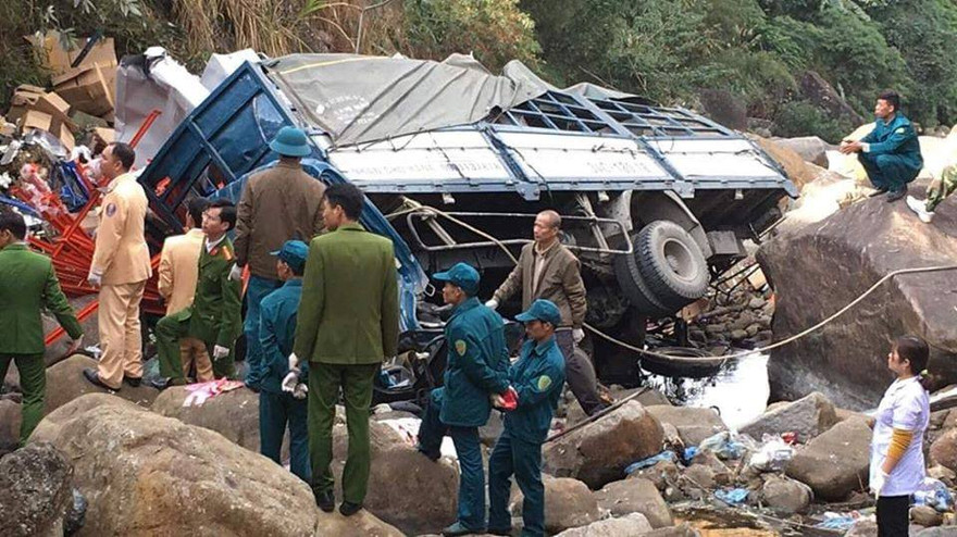 Hiện trường vụ tai nạn.