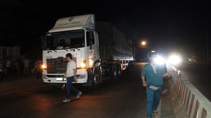 Hiện trường vụ tai nạn. Ảnh: Công an TPHCM.