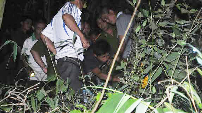 Hiện trường nơi phát hiện xác Lường Văn Vương. Ảnh: CTV