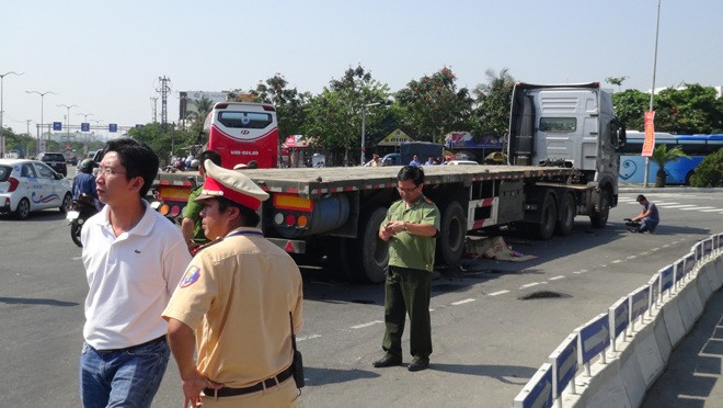 Hiện trường xảy ra vụ tai nạn. Ảnh: Thanh Trần.