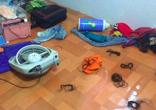 Hiện trường vụ đánh ghen tại nhà chị Hằng gần một tháng trước