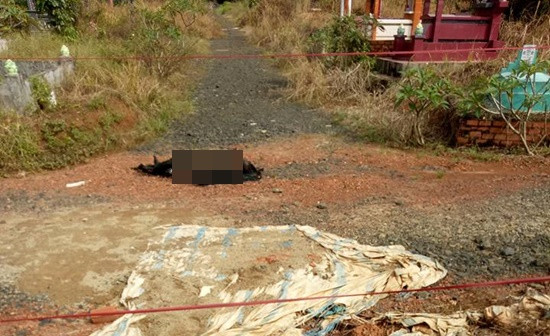 Thi thể nạn nhân cháy đen